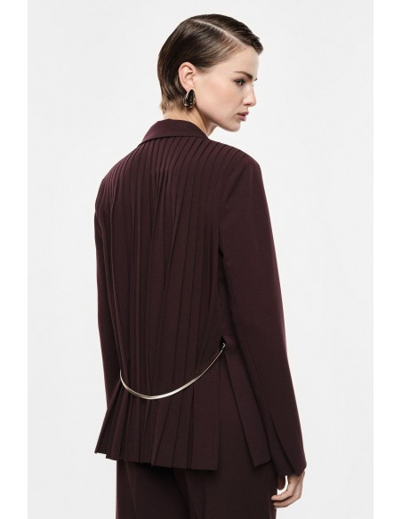 Blazer dos plisse bordeaux Imperial Femme - vue dos