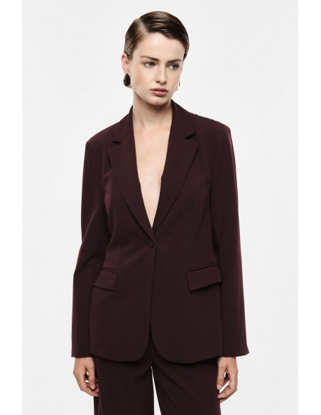 Blazer dos plisse bordeaux Imperial Femme - vue face