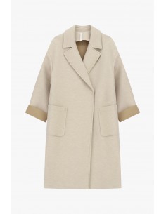 Manteau mi-long oversize en néoprène – Imperial Femme