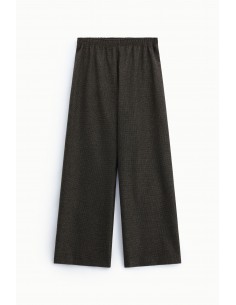 Pantalon palazzo en drap micro-carreaux – Imperial Femme