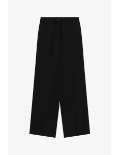 Pantalon large à ceinture coulissée en crêpe diagonale – Imperial Femme