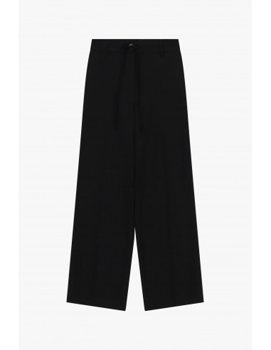 Pantalon large à ceinture coulissée en crêpe diagonale – Imperial Femme