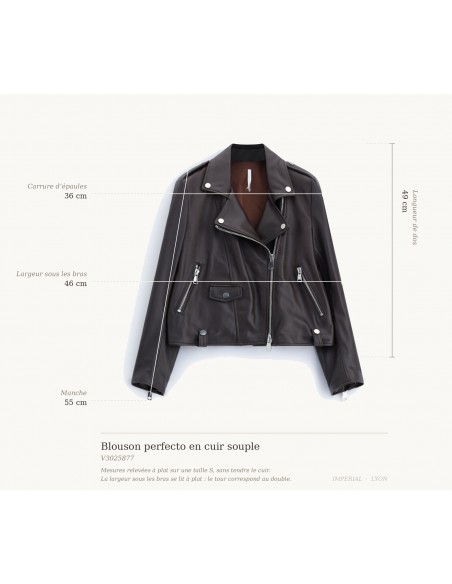 Perfecto court en cuir d'agneau – Imperial Femme