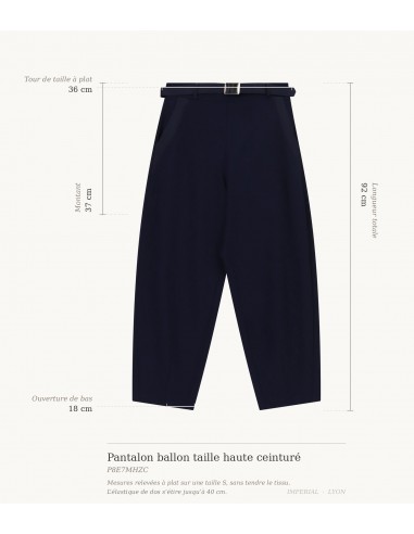 Pantalon ballon 3/4 taille haute ceinturé – Imperial Femme