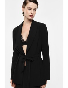 Blazer col châle à ceinture nouée – Imperial Femme