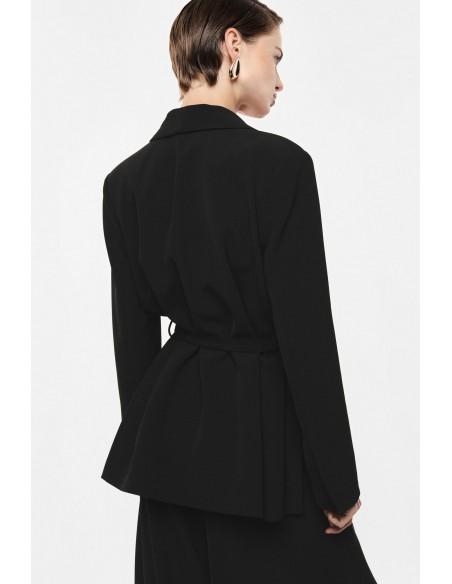 Blazer col châle à ceinture nouée – Imperial Femme