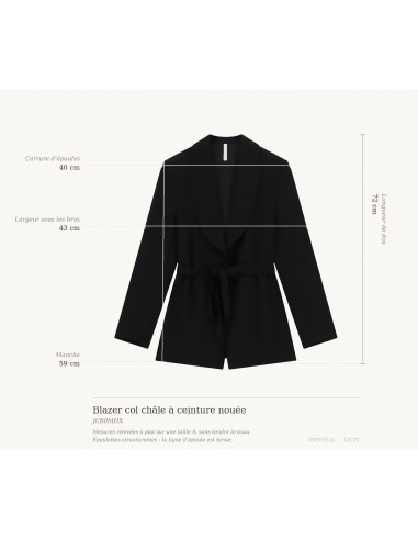 Blazer col châle à ceinture nouée – Imperial Femme