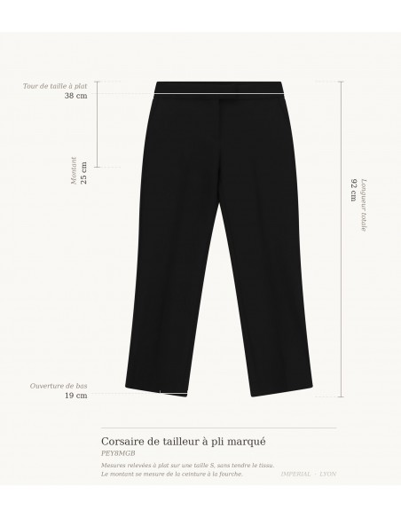 Corsaire de tailleur à pli marqué – Imperial Femme