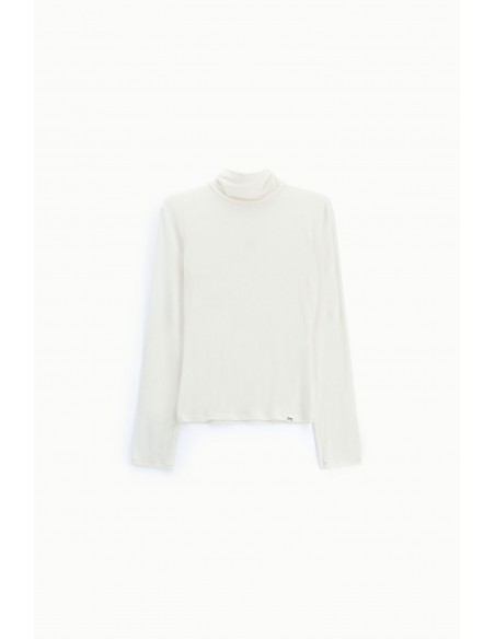 Sous-pull col roulé en laine et lyocell – Imperial Femme