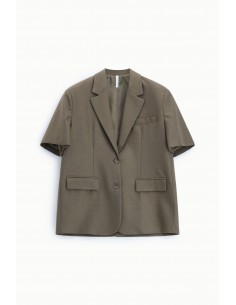 Blazer oversize manches courtes rayé lurex – Imperial Femme