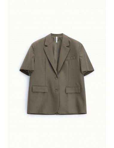 Blazer oversize manches courtes rayé lurex – Imperial Femme