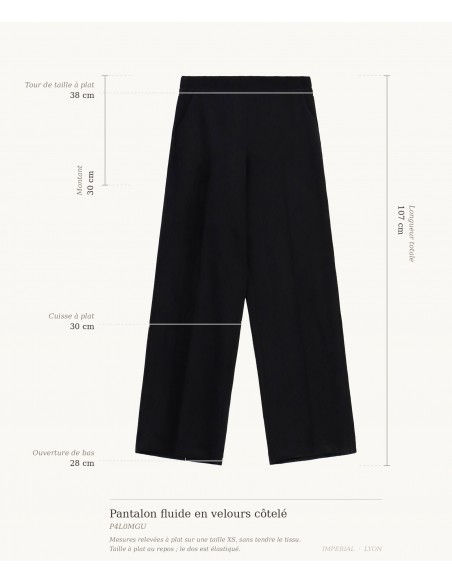 Pantalon fluide en velours côtelé – Imperial Femme