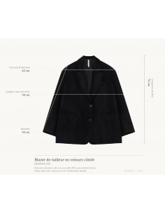 Blazer de tailleur en velours côtelé – Imperial Femme