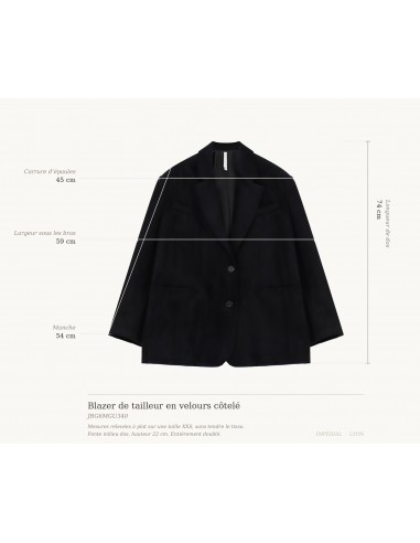 Blazer de tailleur en velours côtelé – Imperial Femme