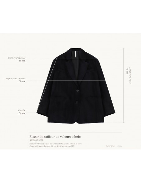 Blazer de tailleur en velours côtelé – Imperial Femme