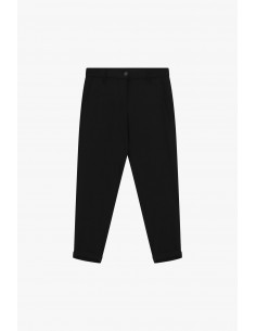 Pantalon de tailleur carotte passepoil satin – Imperial Femme
