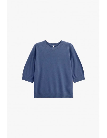 Pull col rond manches ballon trois-quarts – Imperial Femme