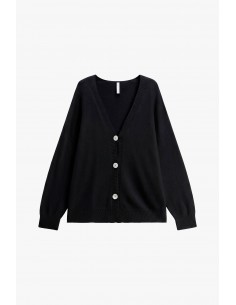 Cardigan col V boutons nacrés – Imperial Femme