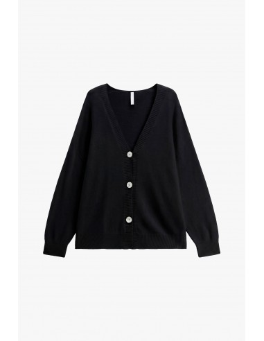 Cardigan col V boutons nacrés – Imperial Femme