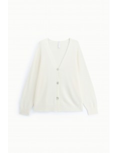Cardigan col V boutons nacrés – Imperial Femme