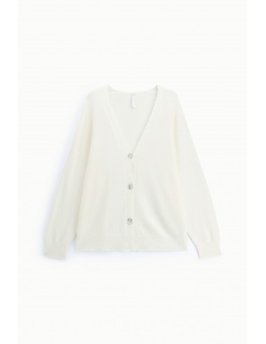 Cardigan col V boutons nacrés – Imperial Femme