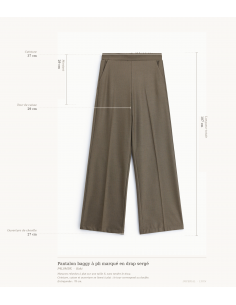 Pantalon baggy en drap sergé rayé lurex – Imperial Femme