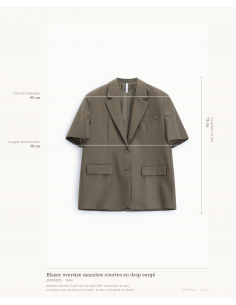 Blazer oversize manches courtes rayé lurex – Imperial Femme