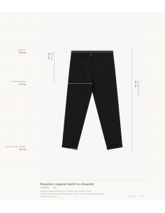 Pantalon cropped fuselé en draperie – Imperial Femme