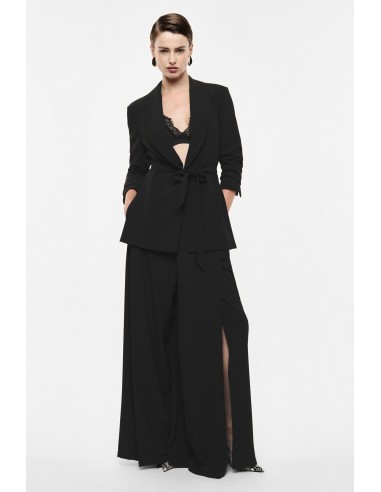 Pantalon palazzo très large à fente en crêpe fluide – Imperial Femme