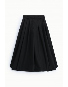 Jupe-culotte à pinces et ourlet arrondi en draperie – Imperial Femme