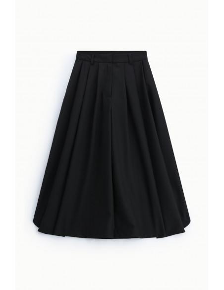 Jupe-culotte à pinces et ourlet arrondi en draperie – Imperial Femme