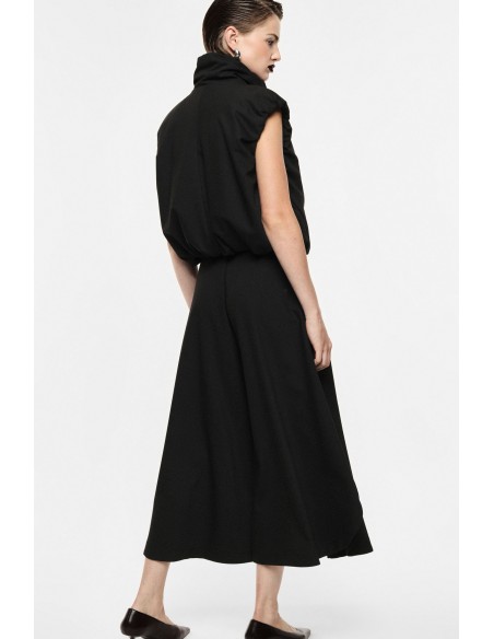 Jupe-culotte à pinces et ourlet arrondi en draperie – Imperial Femme