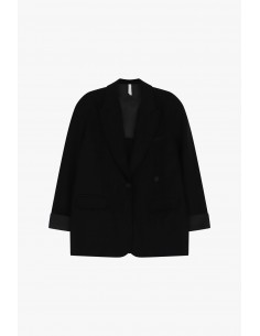 Blazer oversize à finitions smoking en jersey – Imperial Femme