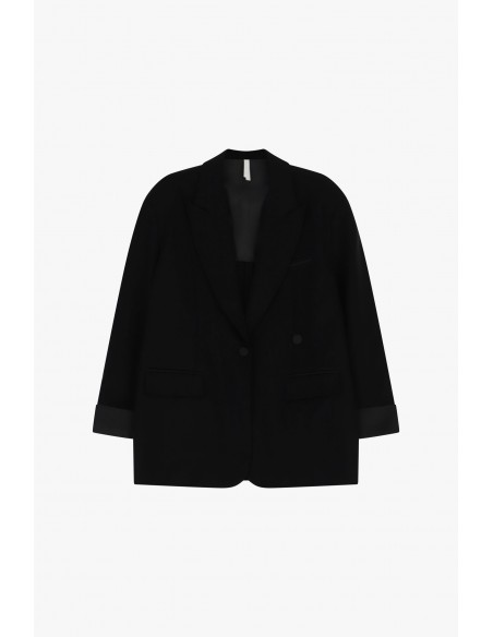 Blazer oversize à finitions smoking en jersey – Imperial Femme