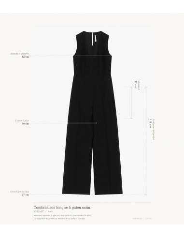 Combinaison longue à galon satin et boutonnage croisé – Imperial Femme