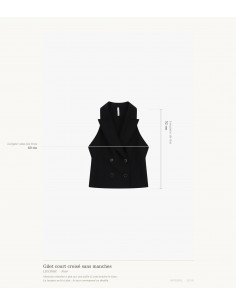 Gilet court croisé sans manches en draperie – Imperial Femme