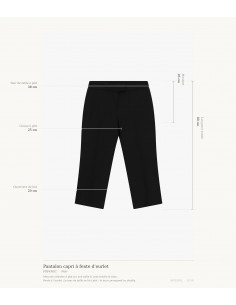 Pantalon capri à fente d'ourlet en draperie – Imperial Femme