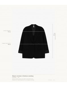 Blazer oversize à finitions smoking en jersey – Imperial Femme
