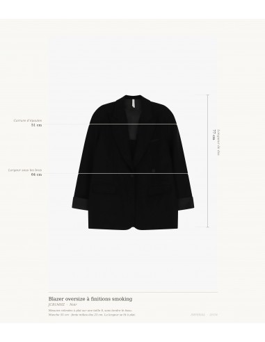 Blazer oversize à finitions smoking en jersey – Imperial Femme