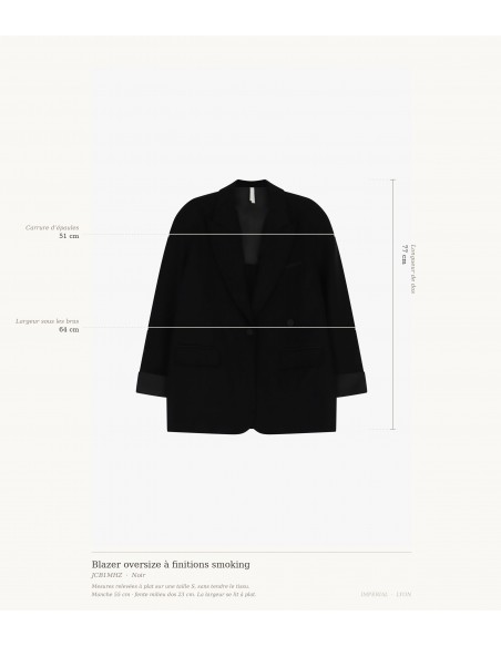 Blazer oversize à finitions smoking en jersey – Imperial Femme
