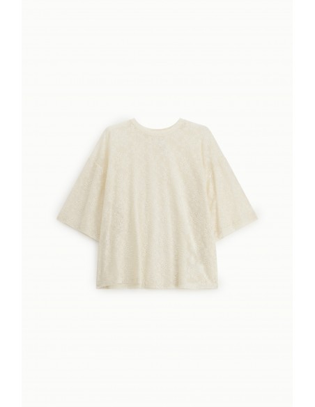 T-shirt ample à manches chauve-souris et col rond – Imperial Femme