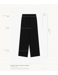 Pantalon large à ceinture coulissée en crêpe diagonale – Imperial Femme