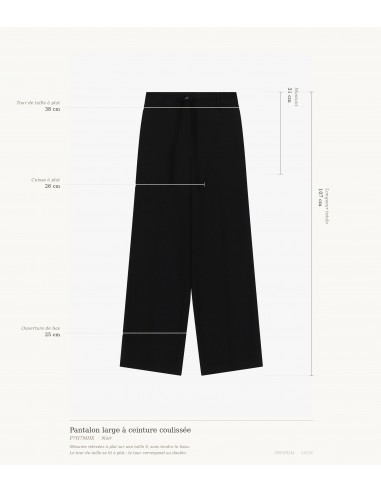 Pantalon large à ceinture coulissée en crêpe diagonale – Imperial Femme