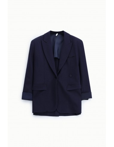 Blazer oversize à finitions smoking en jersey – Imperial Femme