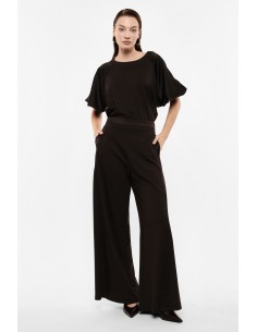 Pantalon palazzo taille satin galons – Imperial Femme
