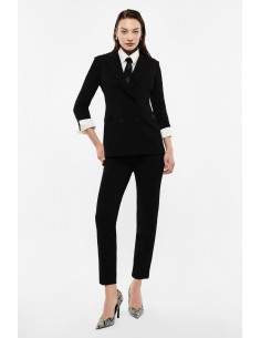 Pantalon de smoking cigarette finition satin – Imperial Femme