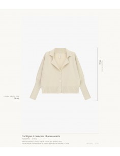 Cardigan à manches chauve-souris et manchons côtelés – Imperial Femme