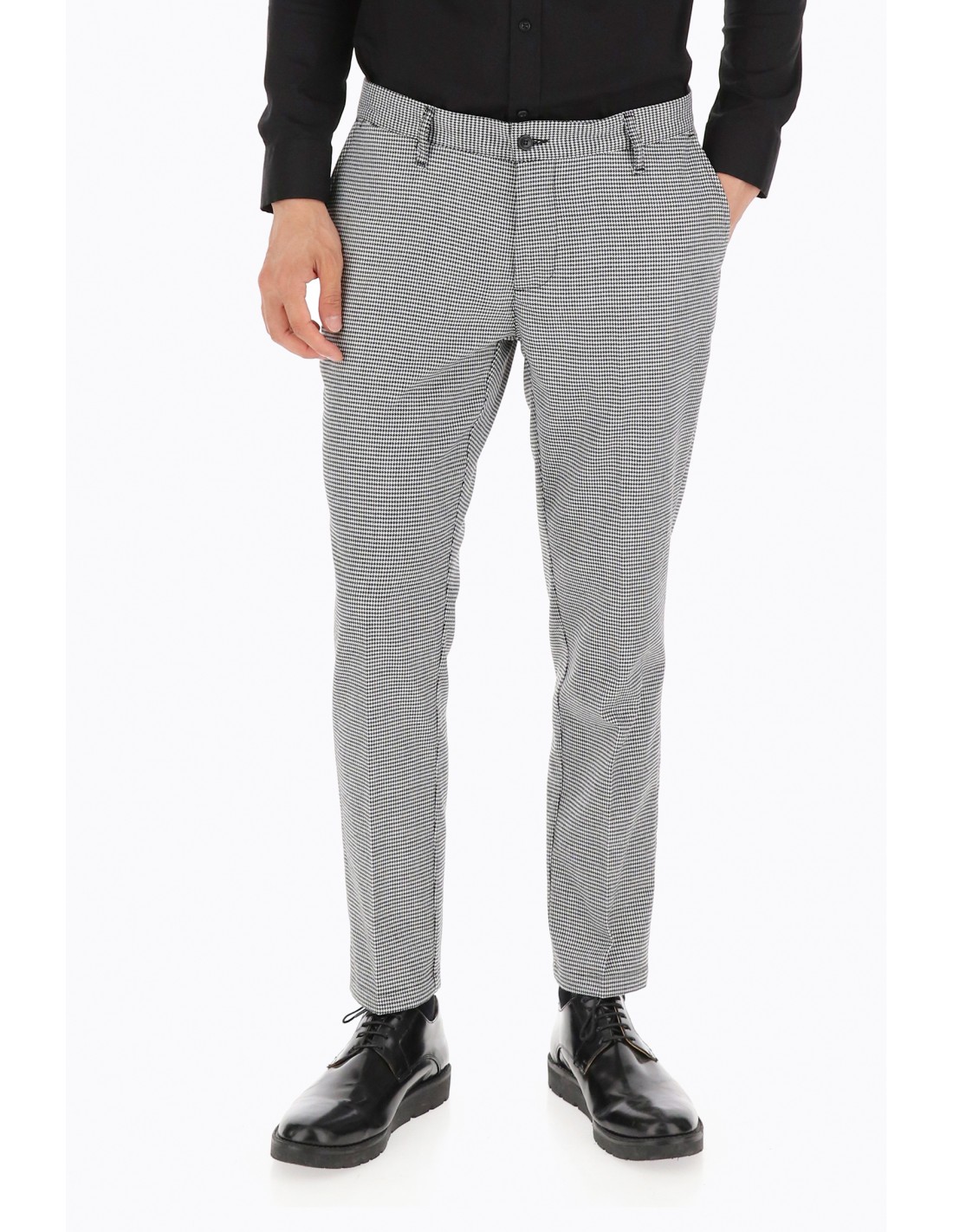 PANTALON IMPERIAL HOMME EN JERSEY A MOTIF PIED DE POULE