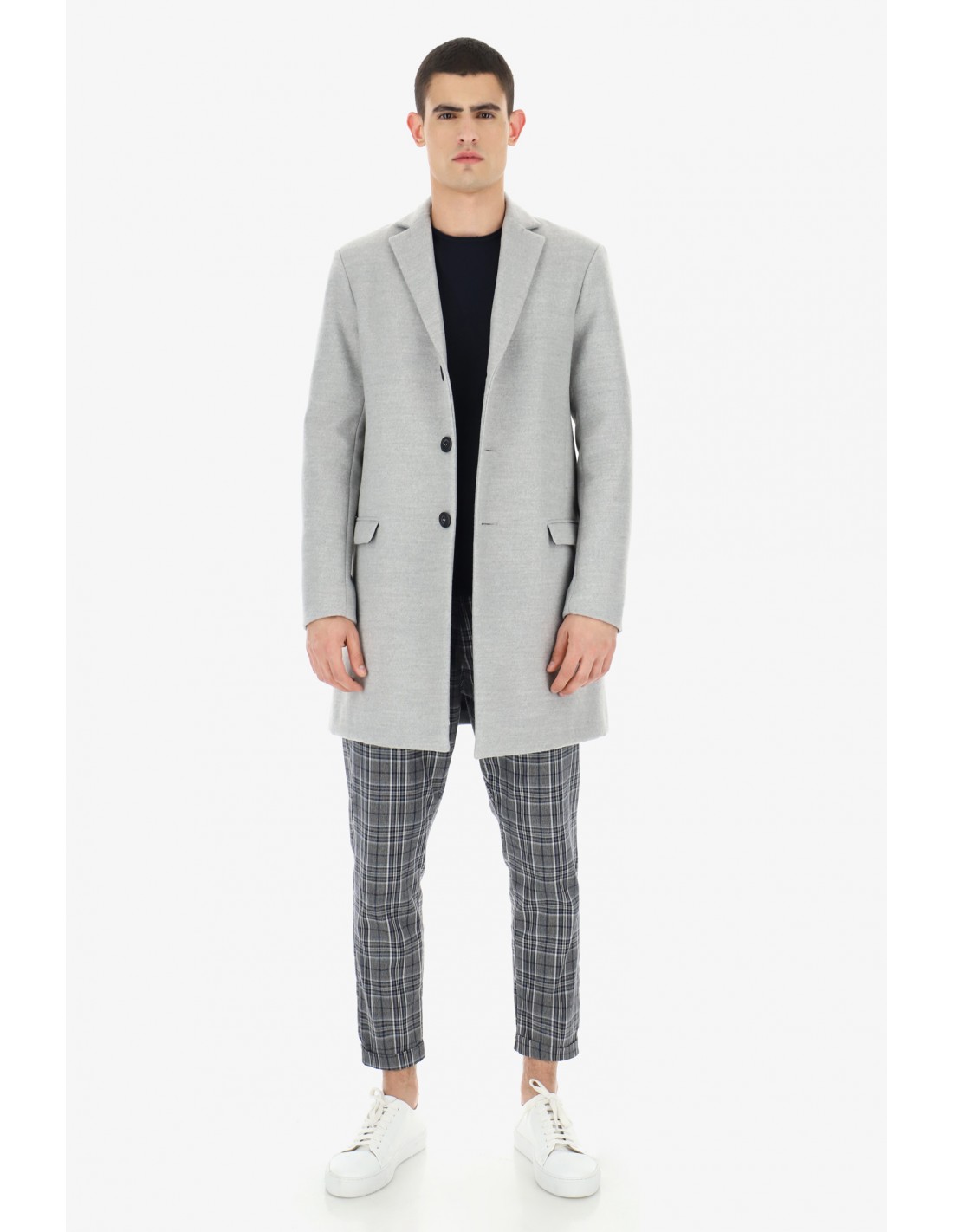 MANTEAU COURT IMPERIAL HOMME COLORIS GRIS LEGER